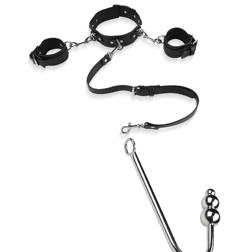 Anal and with Hook Beaded Elegant Cuffs Collar 5334 0617